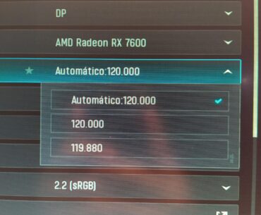 Warzone não identifica HZ do monitor após colocar uma Rx7600
