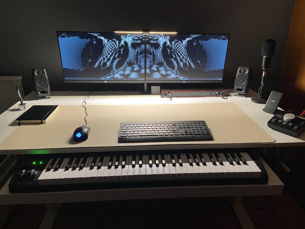 Where I run my sound design business from. Went from racks of audio hardware to just what I actually used on a daily basis.