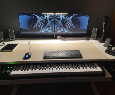 Where I run my sound design business from. Went from racks of audio hardware to just what I actually used on a daily basis.