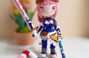 Crocheted someones Monster Hunter Rise character