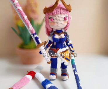 Crocheted someones Monster Hunter Rise character