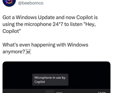 Windows 11 used to be an operating system. Now it feels like Microsoft is slowly transforming everyone’s PC into an always online surveillance appliance wrapped in AI marketing. First Recall taking constant screenshots of your activity, now Copilot sitting on the microphone