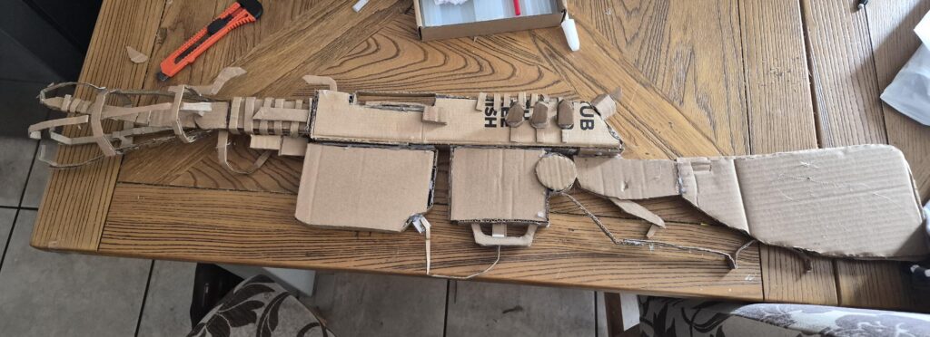 Made a Wunderwaffle DG-2 out of cardboard because I was bored :)