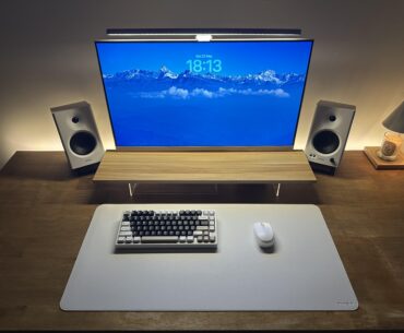 White, wood, and warm lights