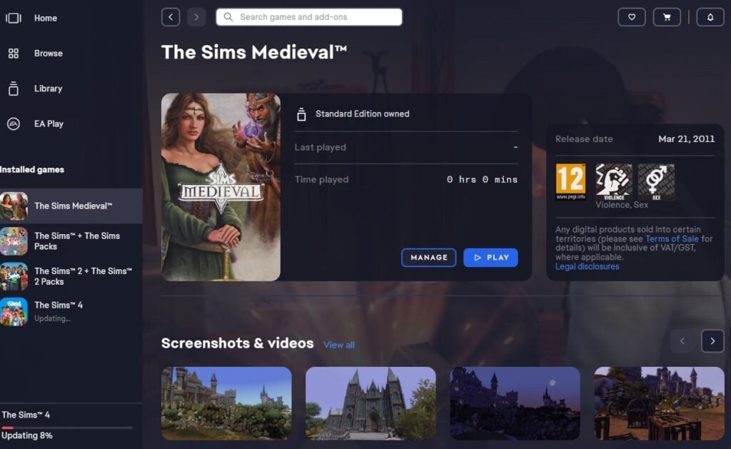 EA Quietly Retires The Sims Medieval 4 the sims medieval on windows pc