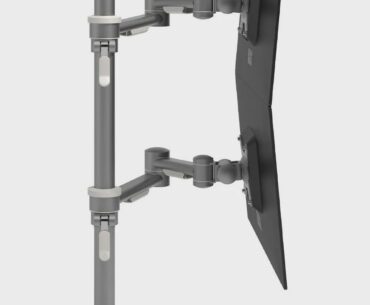 Monitor arm for two 32" monitors vertical?