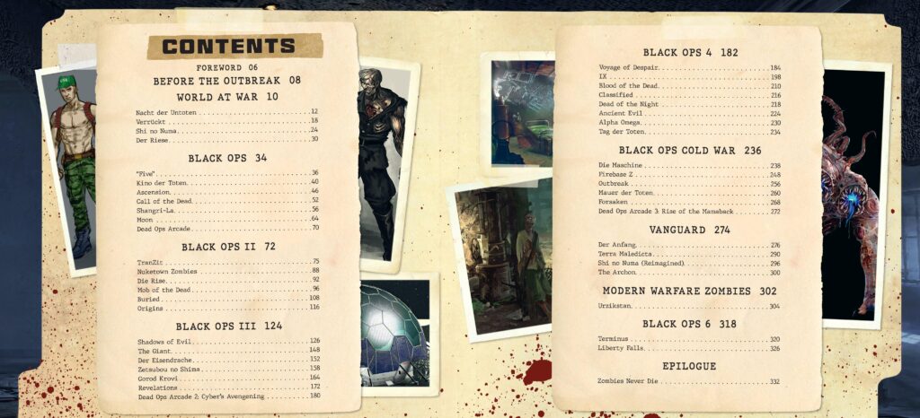 The full content for the Zombies Artbook