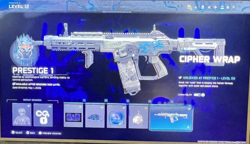I have unlocked this but not able to see this blueprint in armoury
