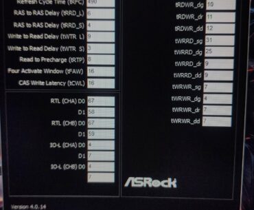 overclocked my g.skill F4-3200C16D-16GVKB to 3800mhz cl16 20 20 36 and all timings in the pictures with vram and sa/io my cpu 9700k oc 4.9 is that good tighting