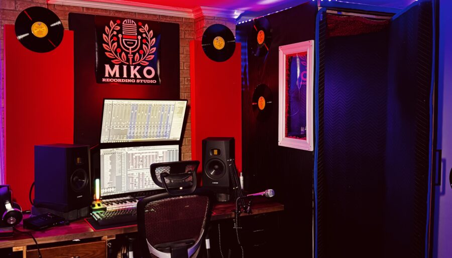 Recording studio setup
