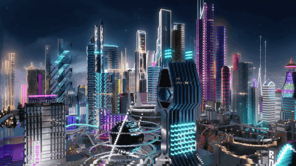 My cyberpunk Minecraft city I built called Octavian My cyberpunk Minecraft city I built called Octavian