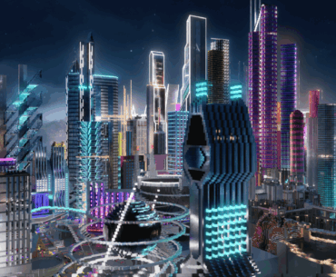 My cyberpunk Minecraft city I built called Octavian