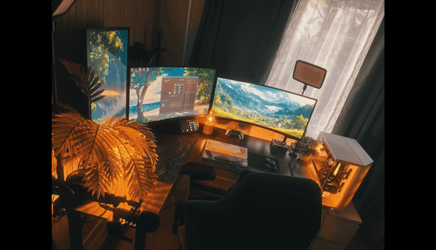 Finally getting close to the cozy/minimal setup I wanted