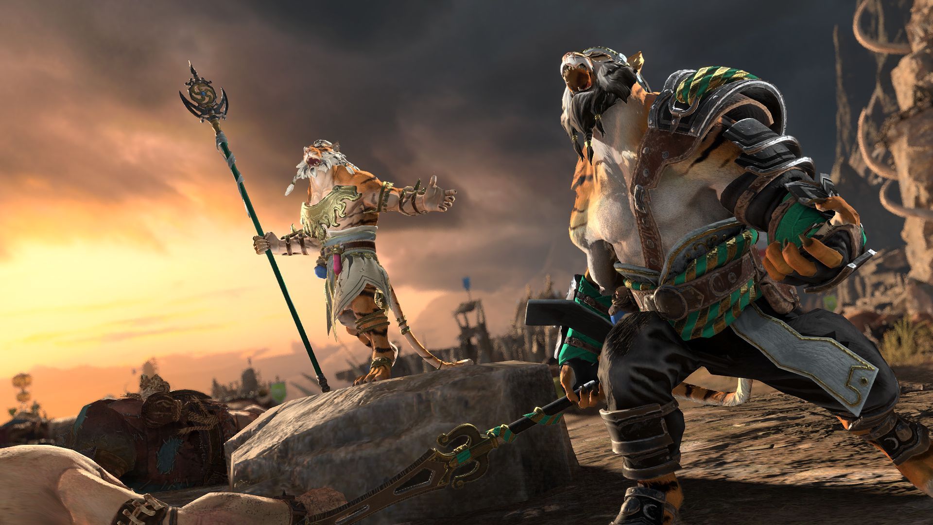 Bhashiva’s tiger warriors are an addition to Total War: Warhammer 3 worth the money and the wait A tiger warrior clawspeaker and a sawai both roar into the air