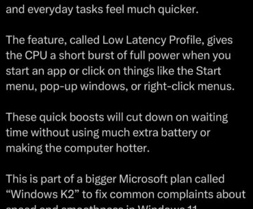 Microsoft Is Adding “CPU Turbo Mode” In Upcoming Update where they temporarily send your CPU into cardiac arrest so the Start Menu opens before retirement age. Just To Make Windows 11 Feel Less Slow 💀
