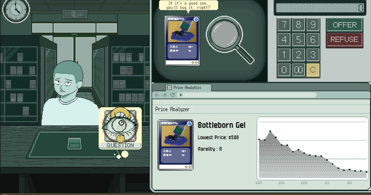 Catch the scalpers who get rich flipping Pokémon TCG cards in this very vindictive shop management game Catch the scalpers who get rich flipping Pokémon TCG cards in this very vindictive shop management game