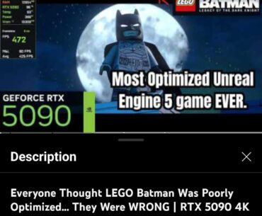I love it when 5090 owners start calling anything optimized lmao
