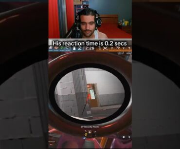 His reaction time is 0.2 seconds            #gamingclips #gaming #gamingshorts #r6 #rainbowsixsiege