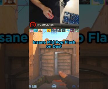 CS2 - INSANE Mid Pop Flash on Dust2 #cs2 #csgo #counterstrike #cs2clips #faceit