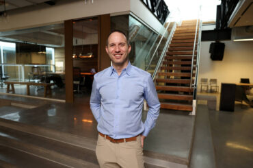 Andrew Paradise, CEO and founder of gaming platform Skillz, poses for a photo at his Las Vegas ...