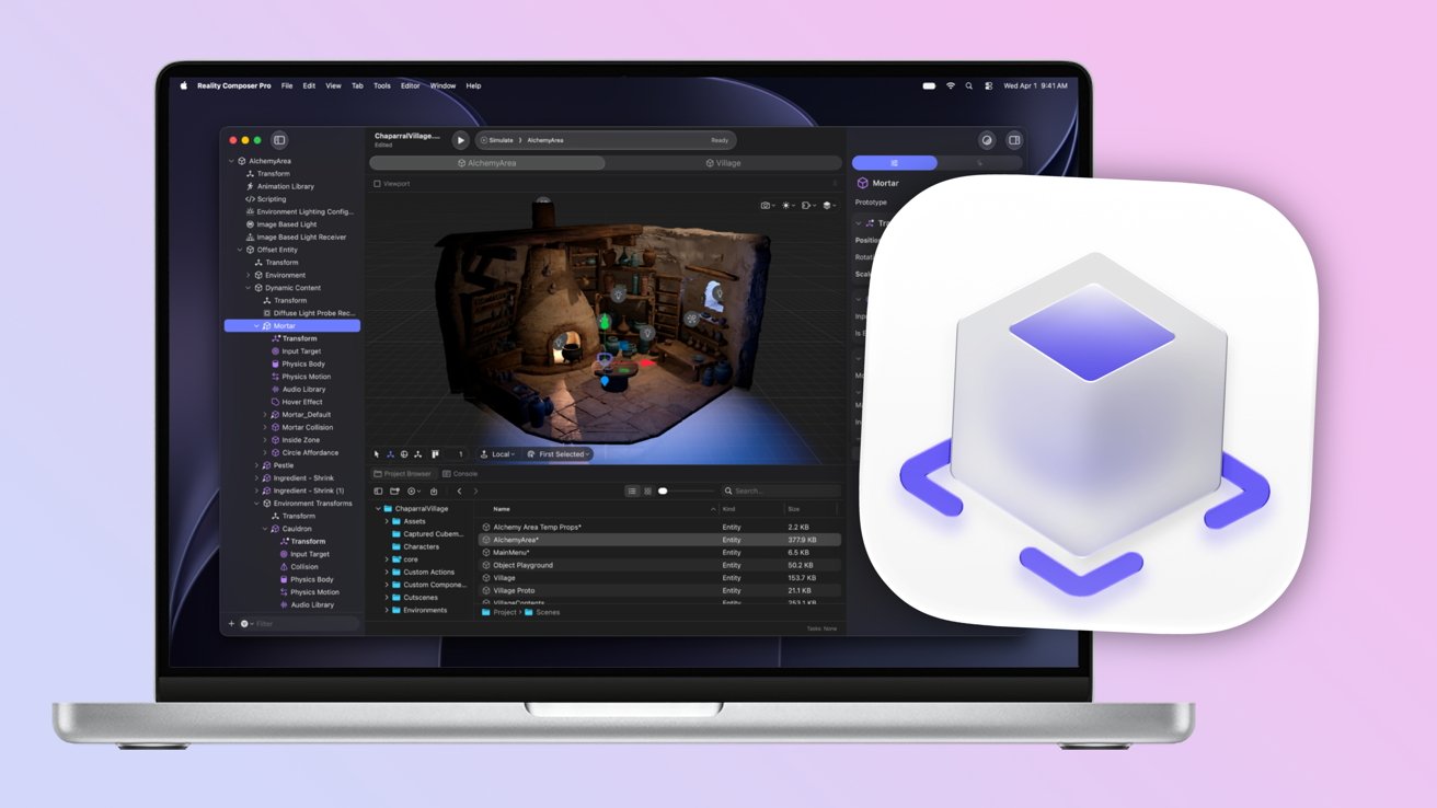 Apple’s Reality Composer Pro 3 uses code from a game engine Apple's Reality Composer Pro 3 uses code from a game engine