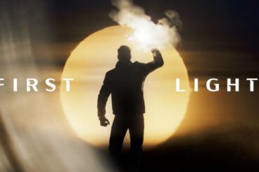 007 First Light opening sequence font and image of James Bond from behind