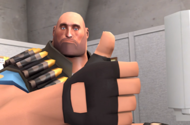 TF2 Heavy giving the Bret Rambo thumbs up