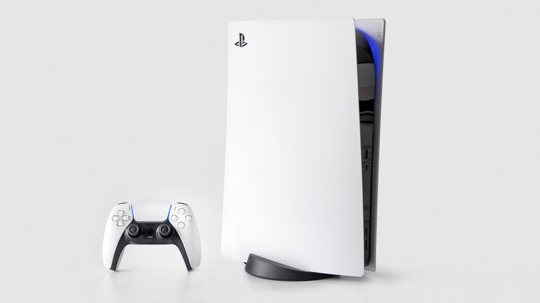 A PlayStation 5 Slim and DualSense controller