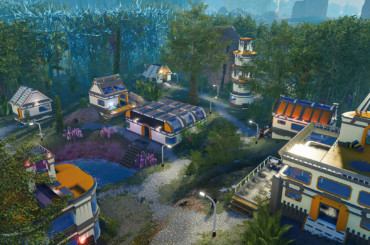 A player-built town in Stars Reach, a sandbox MMO by Playable Worlds, Inc.