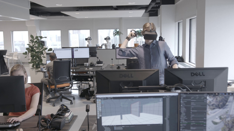 People working at Vertigo Games' studio
