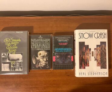 My proto-cyberpunk and cyberpunk first edition, first printings. Three of them are signed.