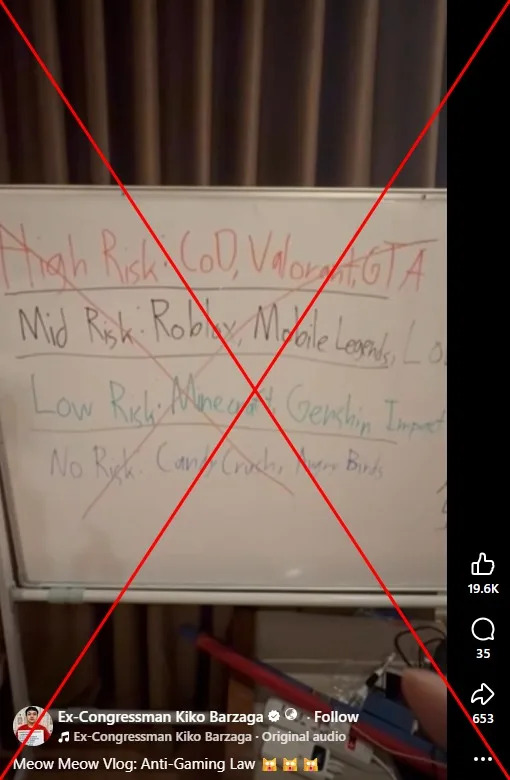 <span>Screenshot of the false post taken on July 1, 2026 with a red X added by AFP </span>