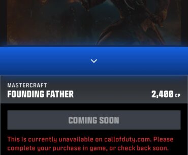 Is anyone else receiving this error on the call of duty website when trying to purchase bundles?