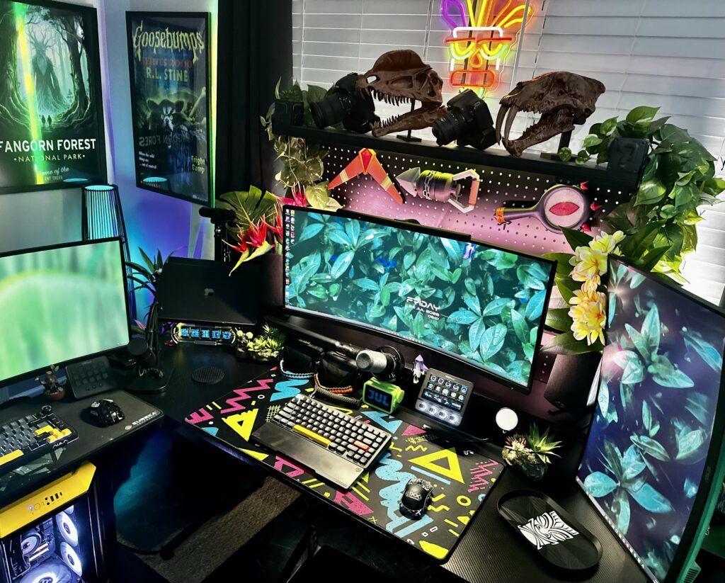 My 90’s Tiki Vibes BattleStation 🗿🌴🍃👾