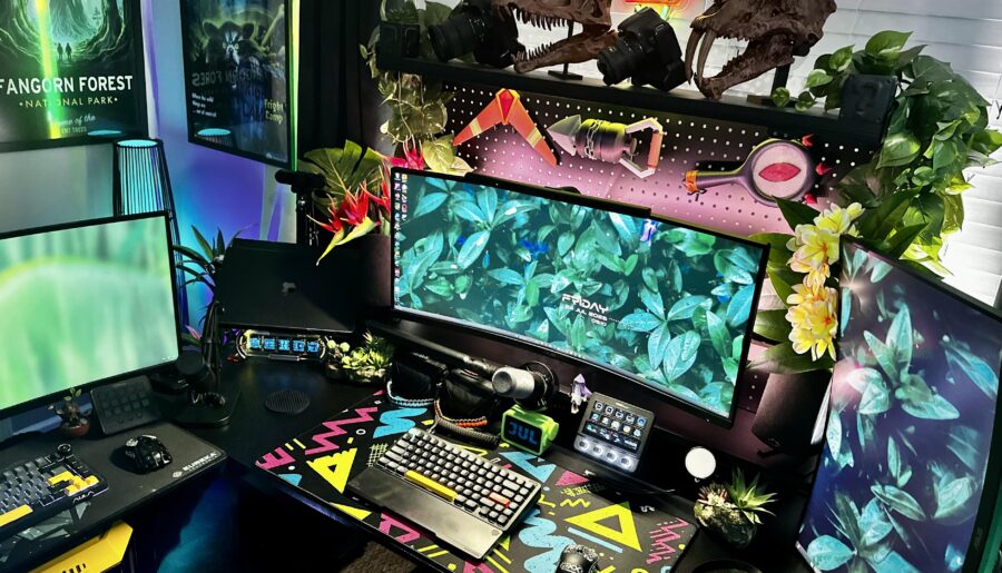 My 90’s Tiki Vibes BattleStation 🗿🌴🍃👾