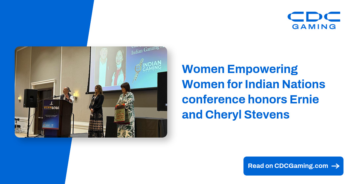 Women Empowering Women for Indian Nations conference honors Ernie and Cheryl Stevens – CDC Gaming Women Empowering Women for Indian Nations conference honors Ernie and Cheryl Stevens – CDC Gaming