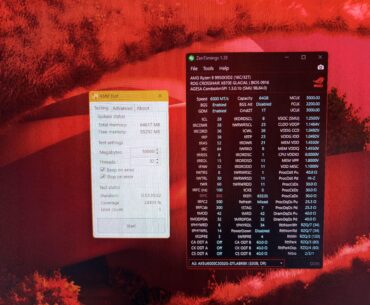 RAM: DDR5, 64GB, Dual Rank, 6000MHz CPU: 9950x3D2