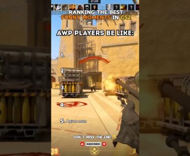 Top 5 best funny moments in CS2 😂 #cs2 #csgo #cs2memes #shorts