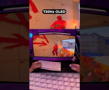 Do you see the difference?! 🤔👀 #cs2 #720hz #oledgaming #donk
