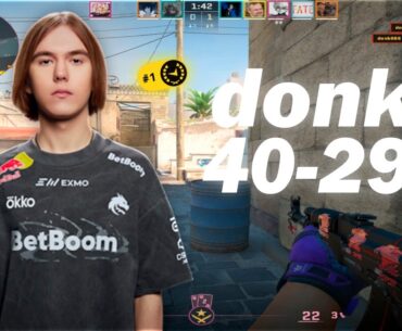 donk (40-29) 5300 ELO - FACEIT TOP #1 | CS2 DEMO POV + VOICECOMMS