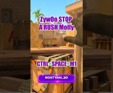 ZywOo STOP A RUSH Molly Mirage CS2 #cs2 #csgo #faceit