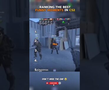 Top 5 best funny moments in CS2 😂 #cs2 #csgo #cs2memes #shorts