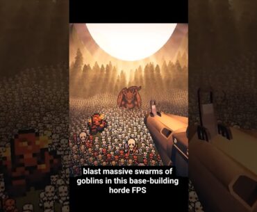 Blast massive swarms of goblins  in indie base-building FPS game, Guns 'n Goblins!