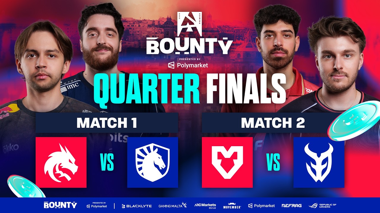 BLAST Bounty Malta 2026 Season 2, Quarter-Finals – Team Spirit vs Team Liquid, MOUZ vs 3DMAX BLAST Bounty Malta 2026 Season 2, Quarter-Finals - Team Spirit vs Team Liquid, MOUZ vs 3DMAX