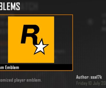 [BO2] Rockstar is my favourite publisher and I am not very creative so here is my first emblem lmao
