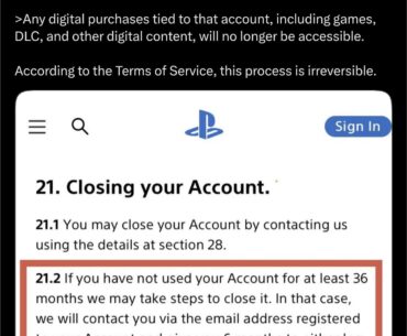 PSA: PlayStation's new TOS will permanently delete your PSN account—and all your digital games—after 3 years of inactivity