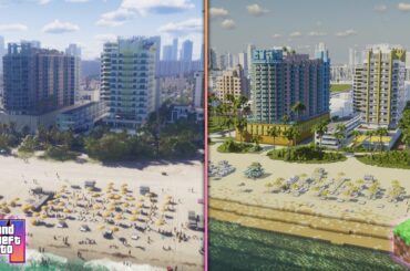 We are recreating Grand Theft Auto 6's Vice City map in Minecraft!