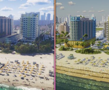 We are recreating Grand Theft Auto 6's Vice City map in Minecraft!