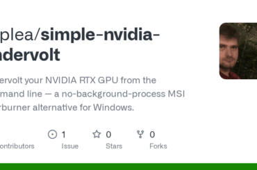 simple-nvidia-undervolt.exe - testers wanted, CLI alternative to Afterburner