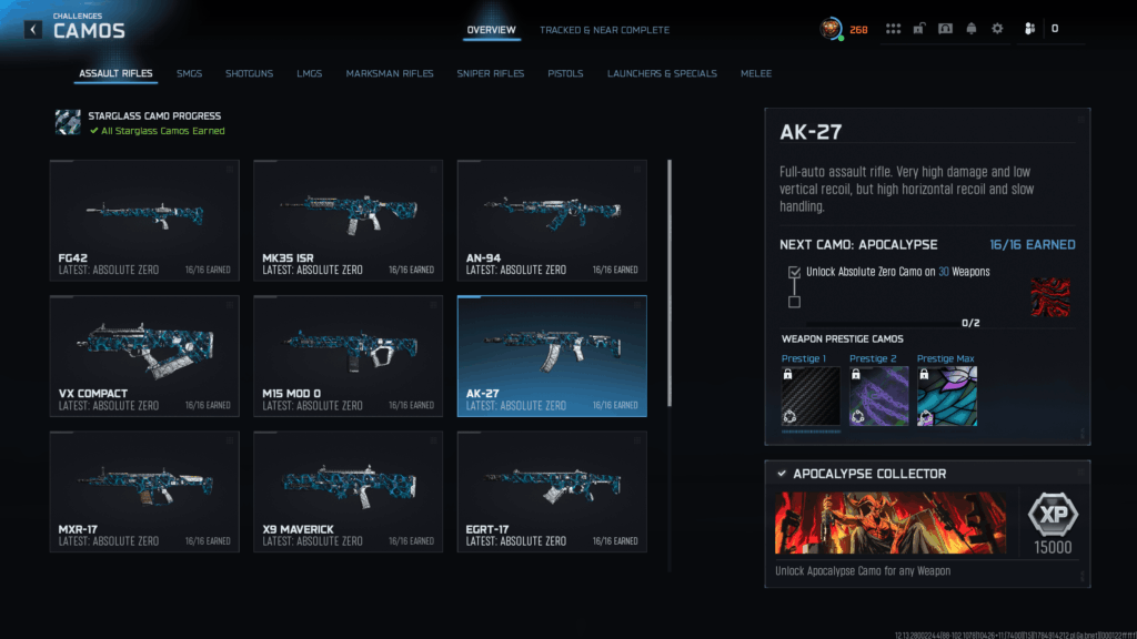 There should be a skin for when you get Apocalypse on 50 weapons